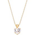 2-Pc. Set White Heart Pendant Necklace & Matching Stud Earrings (2-3/4 ct. ) in 10k Gold 