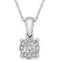 Cluster Pendant Necklace in (1/10 ct. )