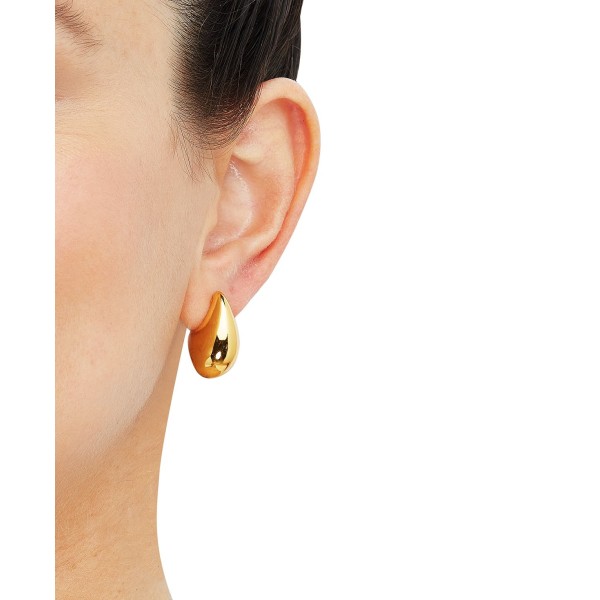 Polished Teardrop Sculptural Stud Earrings in 14k Gold