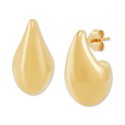 Polished Teardrop Sculptural Stud Earrings in 14k Gold