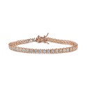 Cubic Boxed Tennis Bracelet in 18k Gold-Plated, 18k Yellow Gold-Plated and 