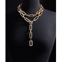 Pavé Layered Lariat Necklace, 18