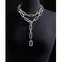 Pavé Layered Lariat Necklace, 18