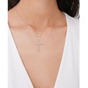 Cubic Sleek Cross Pendant In Plate