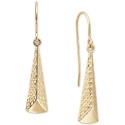 Polished Triangle Drop Earrings in 10k Yellow Gold