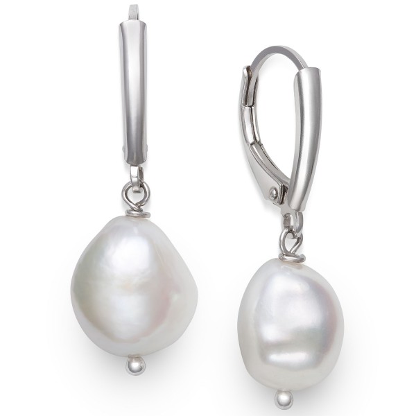 Cultured (9-1/2-10-1/2mm) Drop Earrings in  ( Also in 14k Gold Over )