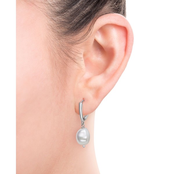 Cultured (9-1/2-10-1/2mm) Drop Earrings in  ( Also in 14k Gold Over )