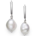 Cultured (9-1/2-10-1/2mm) Drop Earrings in  ( Also in 14k Gold Over )