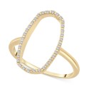 Open Oval Frame Ring (1/10 ct. ) in 14k Gold or 14k White Gold