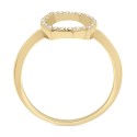 Open Oval Frame Ring (1/10 ct. ) in 14k Gold or 14k White Gold