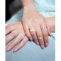 Open Oval Frame Ring (1/10 ct. ) in 14k Gold or 14k White Gold