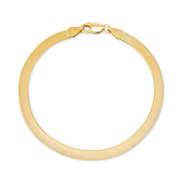 Herringbone Chain Bracelet in 18k Gold-Plated 