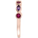  Amethyst (1/4 ct. ) and (1/4 ct. ) Stackable Ring in 14k Gold 