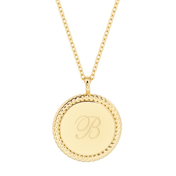 14K Gold Plated Initial Pendant