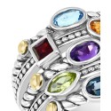  Multi-Gemstone (1-1/3 ct. ) Multi-Row Ring in