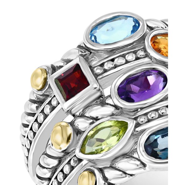  Multi-Gemstone (1-1/3 ct. ) Multi-Row Ring in