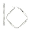 Twisted Square Hoop Earrings in