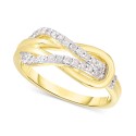 Interlocking Loop Ring (1/4 ct. ) in 14k Gold-Plated