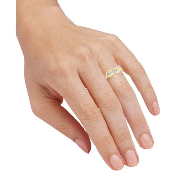 Interlocking Loop Ring (1/4 ct. ) in 14k Gold-Plated