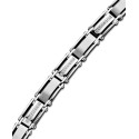 Men's Bracelet in Stainless Steel (1/2 ct. )