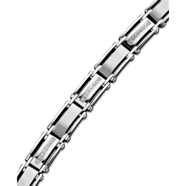 Men's Bracelet in Stainless Steel (1/2 ct. )