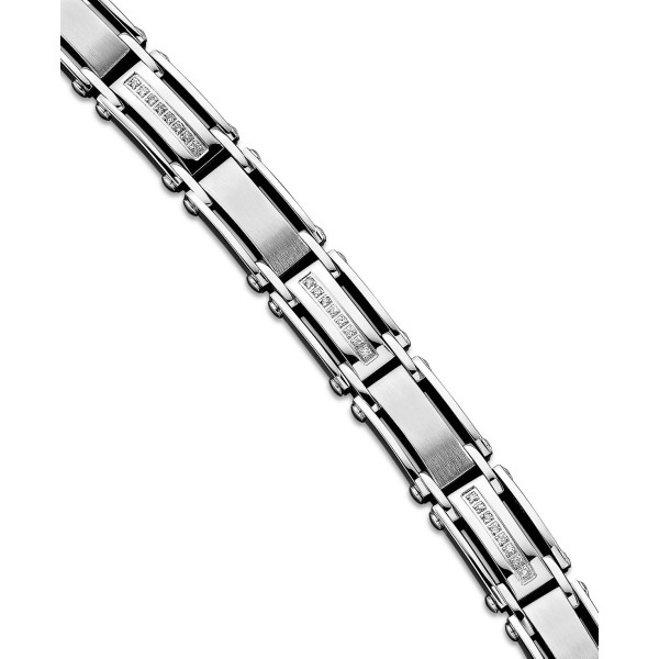 Men's Bracelet in Stainless Steel (1/2 ct. )