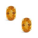 Gemstone Stud Earrings in 10k Yellow Gold