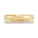 Double Row Ring (1/5 ct. ) in 14k Gold-Plated