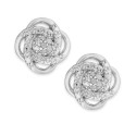 Knot Stud Earrings in or 18k Gold-Plated (1/10 ct. )