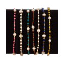 Cultured (3 - 4mm) & Bead Bracelet in 18k Gold-Plated