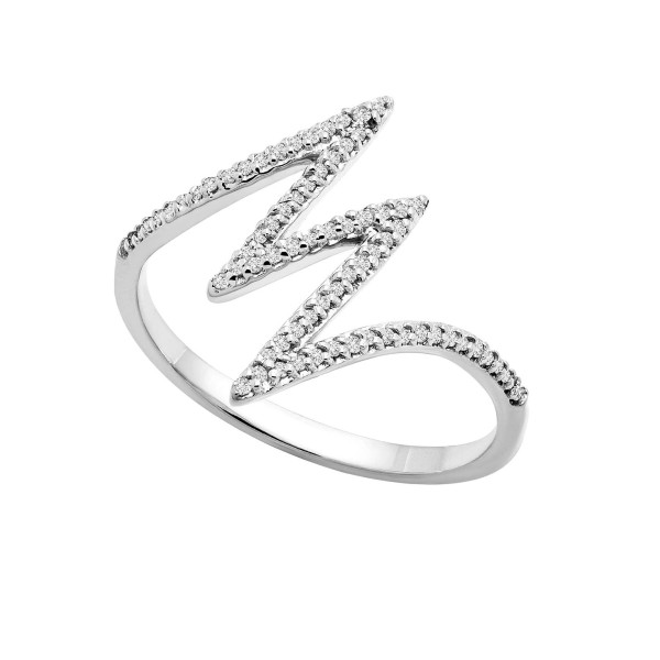 Lightning Bolt Ring (1/6 ct. ) in 10k Gold Or White Gold