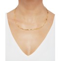 2-Pc. Set Paperclip Chain Necklace & Matching Bracelet