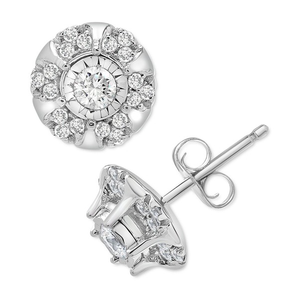 Stud Earrings (1/4 ct. ) in 10k White or Yellow Gold