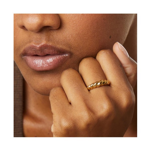 Gold Twist Ring - Rope Slim