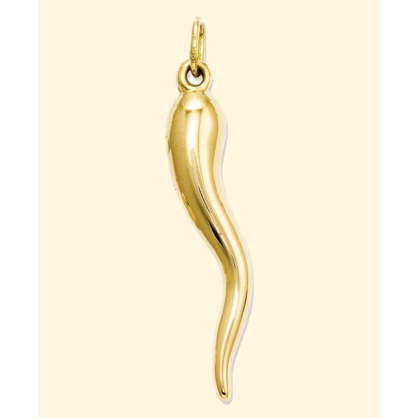 14k Gold Charm, Horn Charm