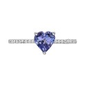  (5/8 ct. ) & (1/10 ct. ) Heart Ring in