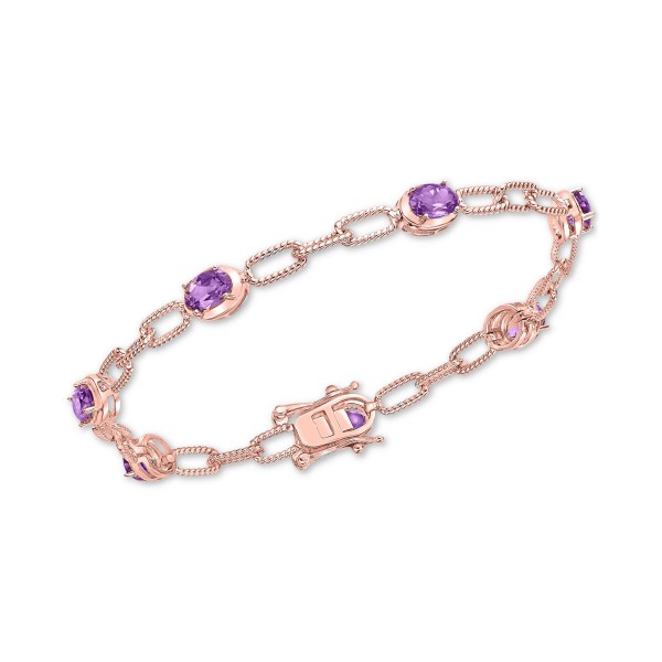 Amethyst Rope Bracelet (3-1/2 ct. ) in Gold-Plated 