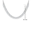 Fine Plated Cubic and Baguette Necklace