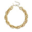 Twisted Chain Frontal Necklace, 17