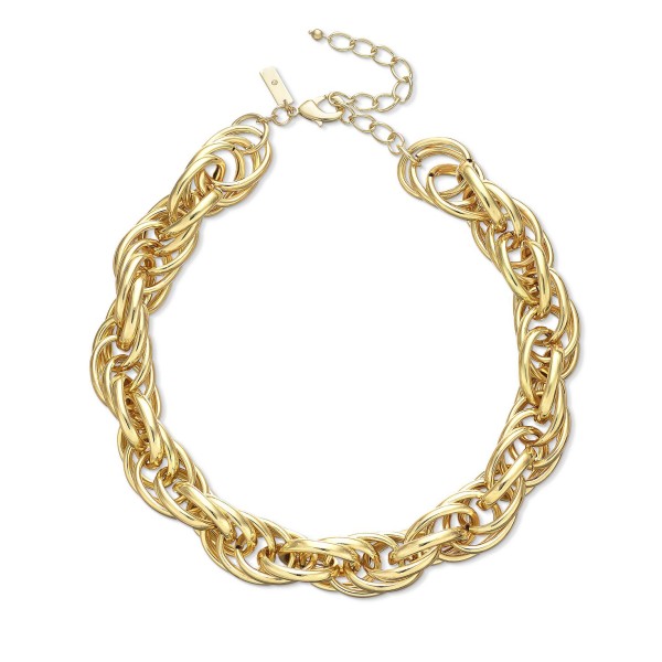 Twisted Chain Frontal Necklace, 17