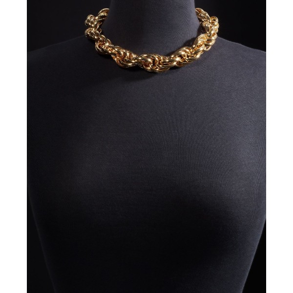 Twisted Chain Frontal Necklace, 17