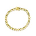 Men's Two-Tone Chain Bracelet in 14k Gold-Plated and