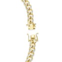 Men's Two-Tone Chain Bracelet in 14k Gold-Plated and