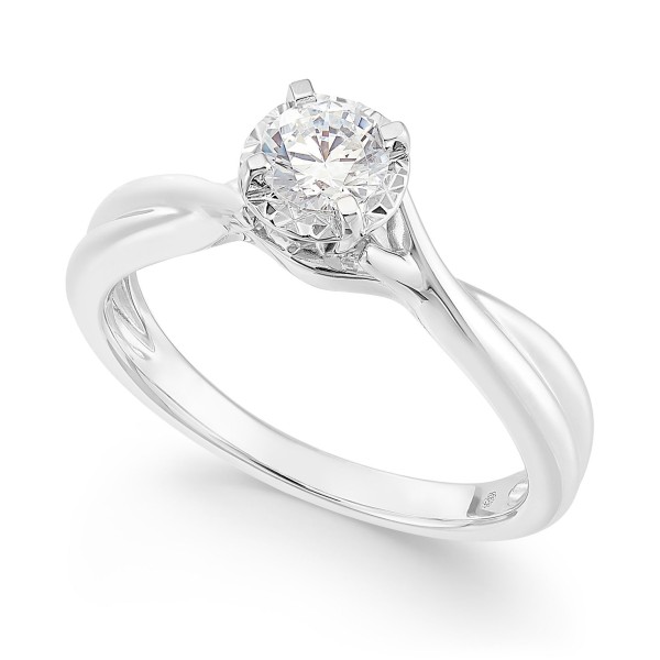 Solitaire Engagement Ring (1/3 c.t. ) in 14k White Gold