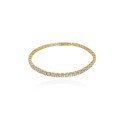 Gold-Tone Cubic Tennis Bracelet