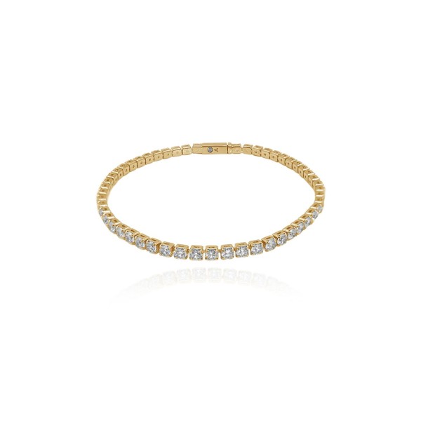 Gold-Tone Cubic Tennis Bracelet