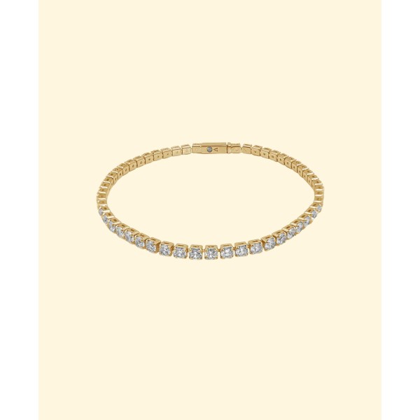 Gold-Tone Cubic Tennis Bracelet