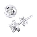 Swirl Stud Earrings (1/10 ct. ) in 10k White Gold or 10k Yellow Gold