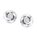 Swirl Stud Earrings (1/10 ct. ) in 10k White Gold or 10k Yellow Gold