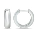 Wide Polished Hoop Earrings in 